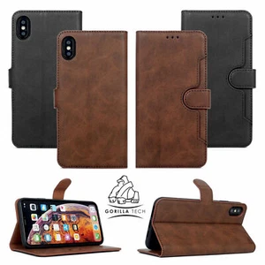Leather Card Wallet Kickstand Case For iPhone 14 Pro Max, 14, 14, 13, S23 Series - Picture 1 of 38