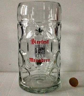RARO BOCCALE LITRO BIERFEST MENABREA BIELLA RIVA - Immagine 1 di 4