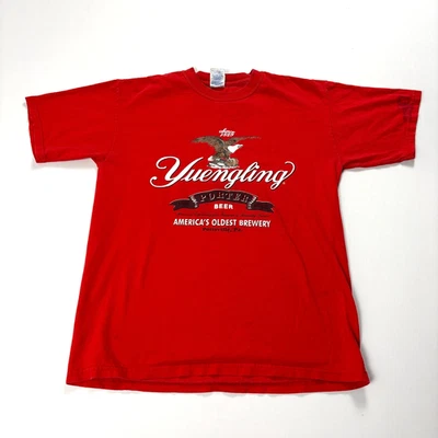 Camisa roja vintage Yuengling Porter Beer Brewery talla M Pottsville PA Gildan Marks Foto 1 de 4