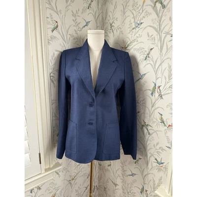 Винтажный вязаный синий блейзер AUSTIN REED сделано в Великобритании размер 4 средний - Изображение 1 из 4