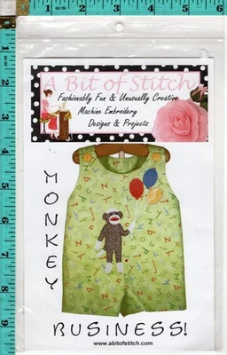 "Monkey Business" A Bit of Stitch Computerized Sewing Machine Design CD NEW! - Image 1 of 2