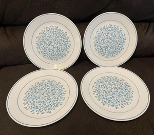 (Set of 4) Vintage Corelle Blue Heather 10 1/4" Dinner Plates Floral - Picture 1 of 2