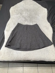 Tahari Womens Gray Wool Blend A-Line Skirt With Side Zip Closure Large - Picture 1 of 8