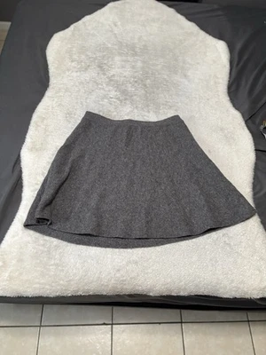 Tahari Womens Gray Wool Blend A-Line Skirt With Side Zip Closure Large - Image 1 of 4