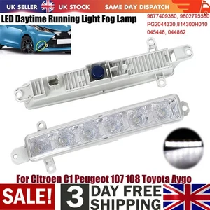 2*LED Daytime Running Light Fog Lamp For Citroen C1 Peugeot 107/108 Toyota Aygo. - Picture 1 of 24