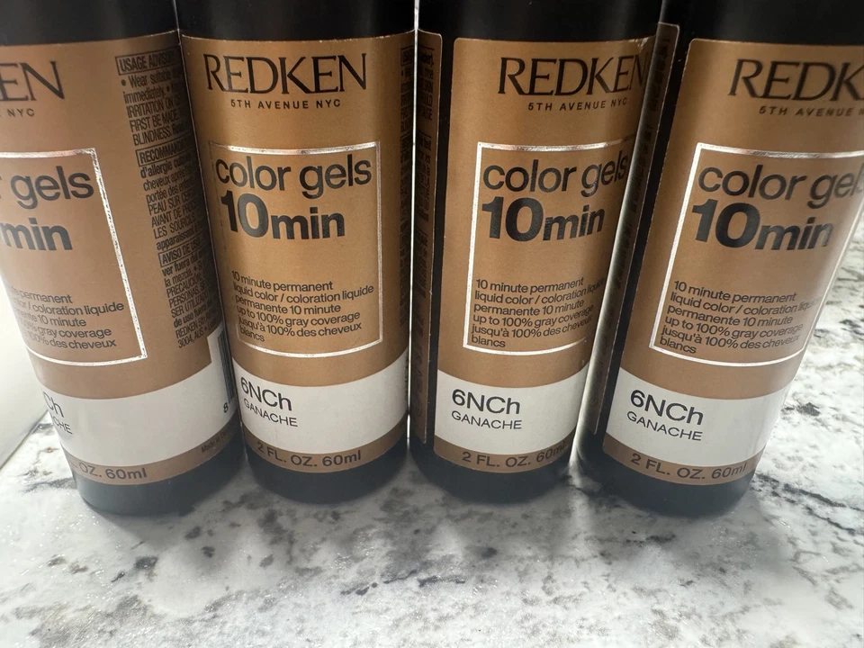 全新!! Redken - 10 分钟彩色凝胶漆永久液体染发剂,2 盎司 — 第 1/1 张图片