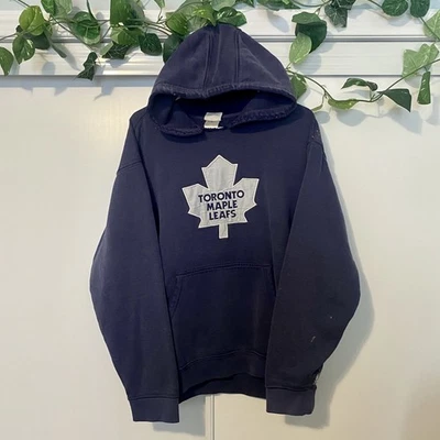 Suéter Vintage Toronto Maple Leafs / Sudadera con Capucha de Hockey NHL / Grande Azul Foto 1 de 4