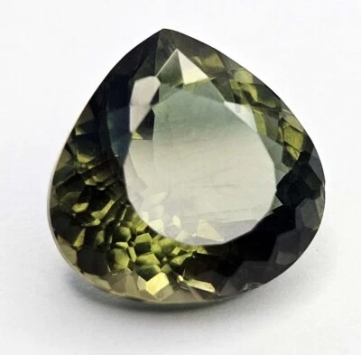 Mehndi Green Tourmaline Pear Cut 12-14 Ct EGL Loose CERTIFIED Gemstone - Image 1 of 4