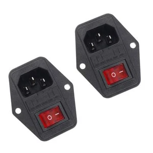 Ur Inlet Module Plug 5a Fuse Switch Male Power Socket 10a 250v 3 Pin Iec320 C14 - Picture 1 of 6