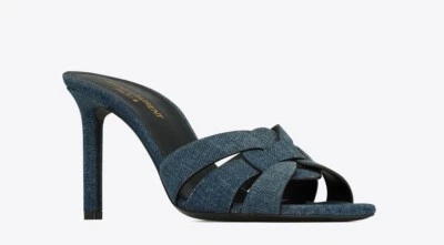 Sandalia Saint Laurent Tribute en denim talla 6 Foto 1 de 4