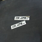 2x Black Silver 3.2l Chrome Metal Emblem Decal Sticker Badge 3d Engine Door Auto
