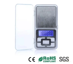 Mini Digital Scale .01-200gm High Precision Accuracy Jewelry Gold Gem 2 AAA Batt - Picture 1 of 24