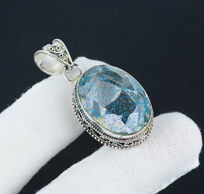 Australian Triplet Opal Gemstone 925 Sterling Silver Pendant For Valentine's - Image 1 of 4