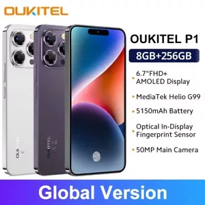 Global Version OUKITEL P1 Octa Core Smartphone 6.7'' 120Hz 50MP 5150mAh NFC 18W - Picture 1 of 18