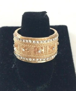 ANILLO DE BODA ENCHAPADO EN ORO 18K ZAFIRO BLANCO WD110 TALLA 10 - Imagen 1 de 2