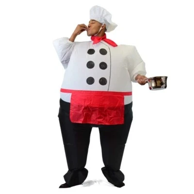 Inflatable Chef Costume Blow Up Suit One Size Fits (S/M) Most Adults Halloween - Image 1 of 4