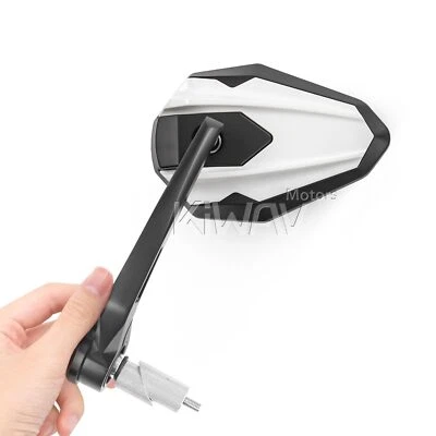 Pair bar end mirrors 4Rizz white for some Indian Scout Bobber 21-24 hollow bars - Image 1 of 4