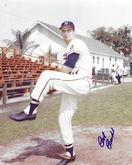 亲笔签名鲍勃·布尔 8 X 10 密尔沃基勇士队照片带真品证明  — 第 1/1 张图片