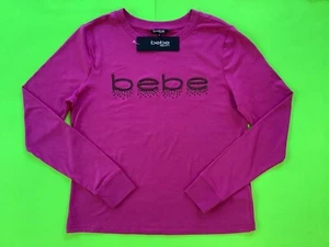 BEBE Sport Women’s Long Sleeve T-Shirt Size SMALL Pink w/Black NEW $49.00 - Picture 1 of 12