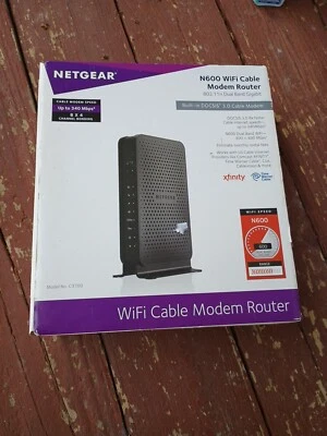 Netgear N600 WiFi Cable Modem Router Dual Band Gigabit Xfinity, COX, Spectrum - Image 1 of 4