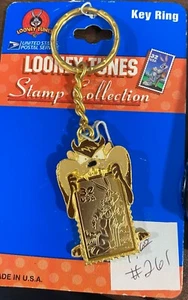 USPS Stamp Collection Taz Key Ring Looney Tunes Tazmanian Devil - Picture 1 of 2