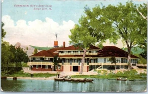 COMMERCIALE UOMO BOAT CLUB Sioux City, Iowa IA c1907 - Cartolina postale - Foto 1 di 2