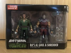 Batman vs Ninja Turtles Ra’s Al Ghul & Shredder GAMESTOP 2 pack toy Figure TMNT - Picture 1 of 7