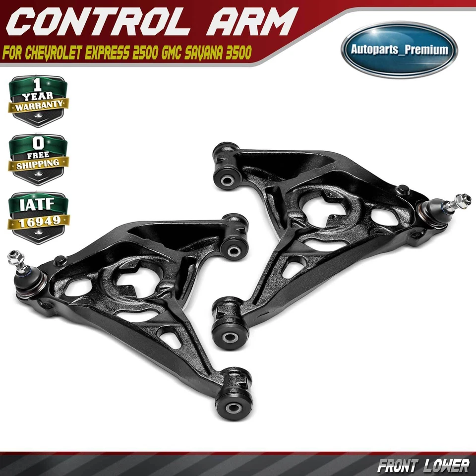 2x Conjunto de brazo de control inferior delantero y rótula para Chevrolet Express 2500 GMC Foto 1 de 4