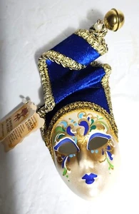 La Maschera del Galeone Hand Painted Venetian Mask Made Venice Italy Vintage 6" - Picture 1 of 4