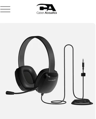 AC-6008 3.5mm Durable Headset Ideal for Grades 6-12 Durable & Large Earcup Black - Image 1 of 4