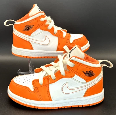 Nike Air Jordan 1 Mid SE (PS) Electro Laranja – Tamanho Infantil 8C – DM4230-800  - Imagem 1 de 4