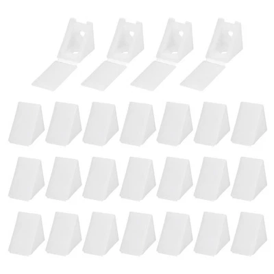 50 Stück Kunststoff Eckstreben 17 x 20 x 20 mm rechtwinklig Winkel weiß - Bild 1 von 4