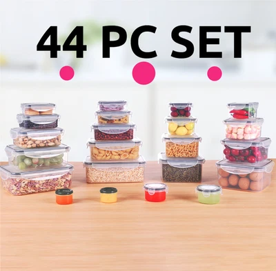MTR 44 PIECE BPA-Free Storage Set Stackable Airtight Microwave & Freezer Safe - Image 1 of 4