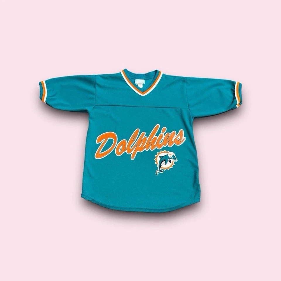 Camiseta deportiva de colección años 80 Dan Marino NFL Miami Dolphins Rawlings L para mujer EE. UU. Foto 1 de 4