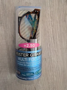 Foster Grant Multi Focus Lesebrille Lesebrille mit Etui - +2,50 braun - Bild 1 von 2