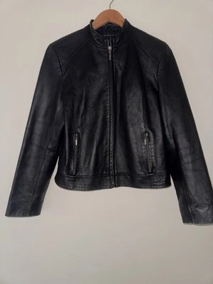 Valerie Steven’s Women’s Leather Zip Jacket Small - Image 1 of 4