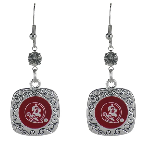 Florida State Seminoles Women's Square Pride Dangle Earrings, Fish Hook, NCAA Cover