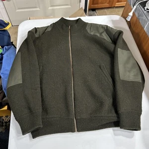 Cabelas Mens Wool Jacket Medium Full Zip Green Heavy - Picture 1 of 8
