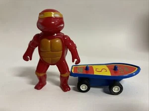 VTG Sofubi Figure Japan TMNT KO Skateboard Weapon Red Ninja Turtle Vinyl Rare - Picture 1 of 10