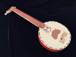 Handcrafted Moroccan Oud Instrument Medium Wooden Decorative Musical Art Piece - Picture 1 of 13