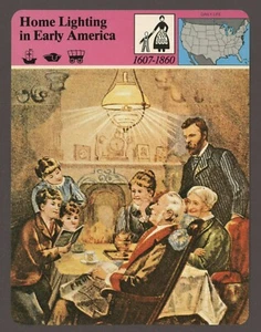 Home Lighting in Early America  Story of America Daily Life History Card - Picture 1 of 1
