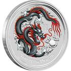 Perth Mint Australia Black Coloured Dragon 2012 1 oz .999 Silver Coin (Defects)