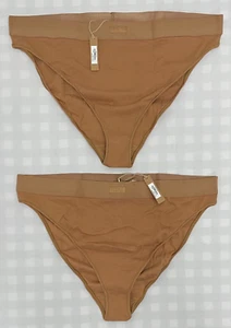 2 PACK SKIMS Women’s Cotton Rib Cheeky Brief Camel - Size 4X (PN-BRF-0851) - NWT - Picture 1 of 6