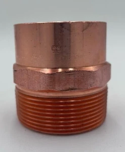MALE ADAPTER 1 1/4" x 1 1/4" NOMINAL SIZE FITTING 100% COPPER - Picture 1 of 4