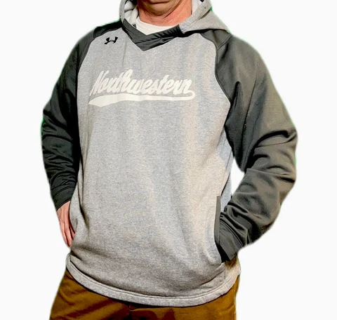 Northwestern University Under Armour NU Hoodie Sweatshirt mens Size extra large Cover