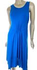 Cut25 by Yigal Azrouel Blue Dress Sleeveless Size M Modal Jersey Asymmetric Hem