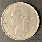 BELGIUM 1 franc, Legend in Dutch, BELGIE, 1977, Fine+  Copper / Nickel
