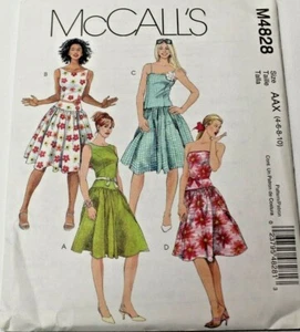 McCall's 4828 Misses Dress & Belt in 4 Styles with Bodice Variations (4-6-8-10) - Bild 1 von 2