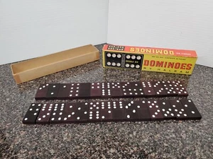 Vintage Halsam Double Six Dominoes Set No. 623 (28 Pieces) Complete - Picture 1 of 6