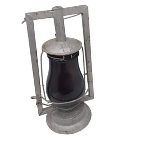 Rare Antique Tin Tubular S.G. & L. Co Lever Lift No.0 Lantern Red GlassGlobe - Picture 1 of 14